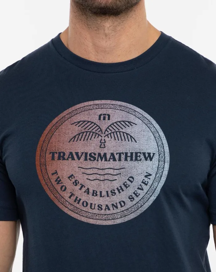 Men Tees TravisMathew CLIMATE ZONE TEE Total Eclipse Men Tees TravisMathew CLIMATE ZONE TEE Total Eclipse
