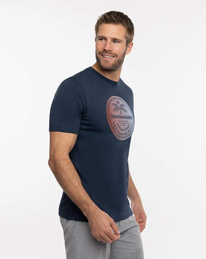 Men Tees TravisMathew CLIMATE ZONE TEE Total Eclipse Men Tees TravisMathew CLIMATE ZONE TEE Total Eclipse