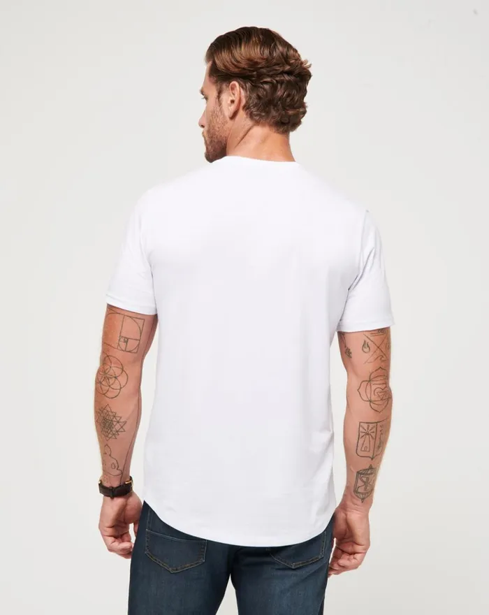 Men Tees TravisMathew CLOUD CREW TEE White
