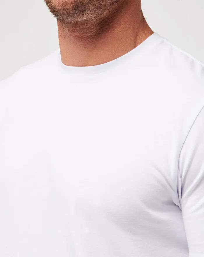 Men Tees TravisMathew CLOUD CREW TEE White