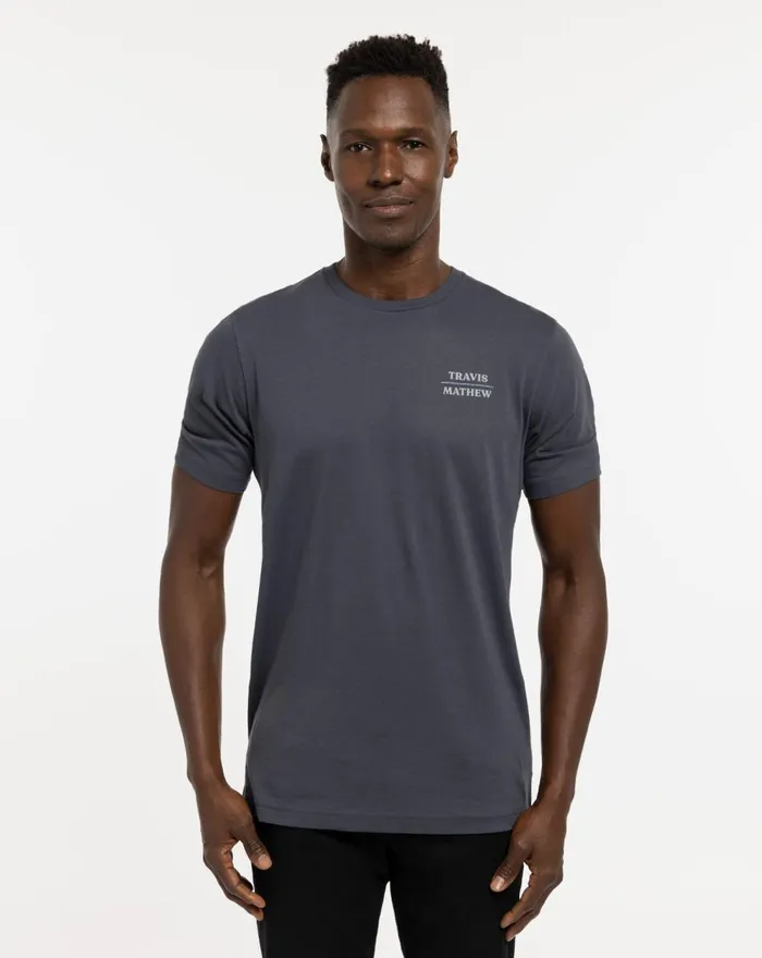 Men Tees TravisMathew COLLATERAL DAMAGE TEE Blue Nights