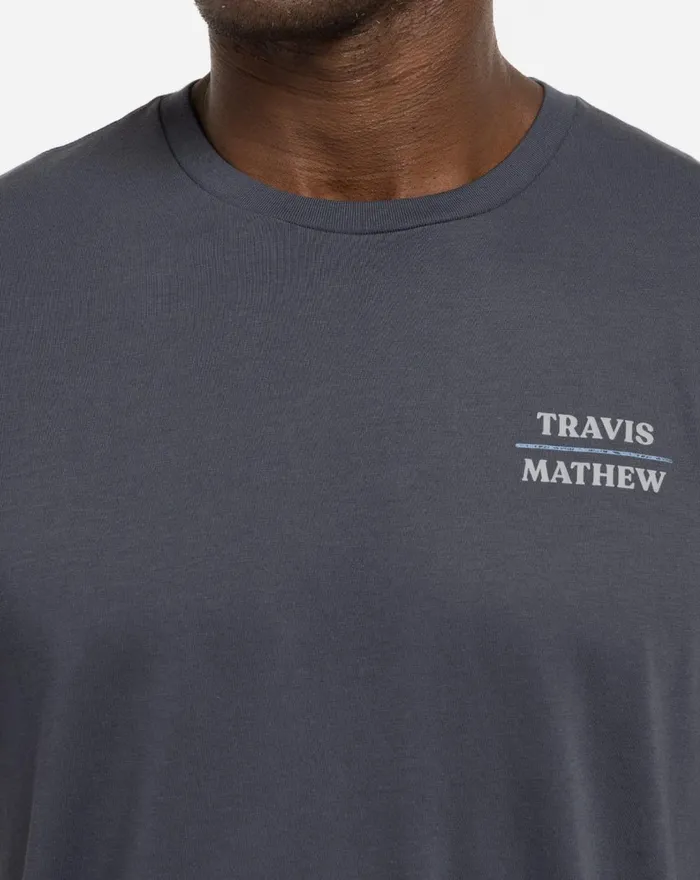 Men Tees TravisMathew COLLATERAL DAMAGE TEE Blue Nights