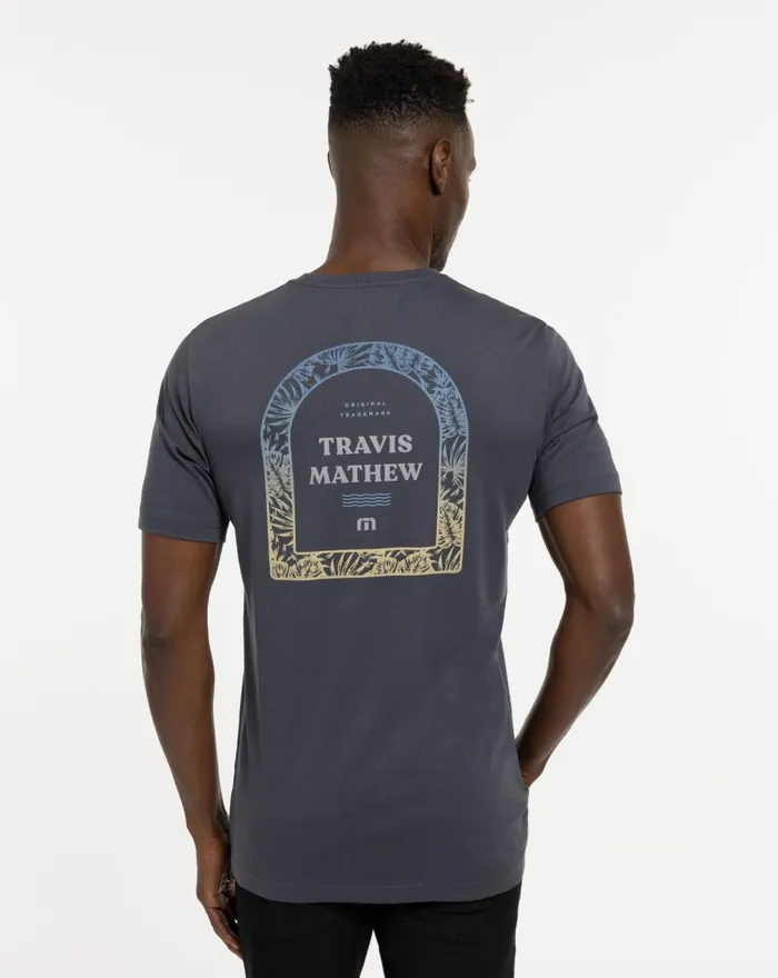 Men Tees TravisMathew COLLATERAL DAMAGE TEE Blue Nights
