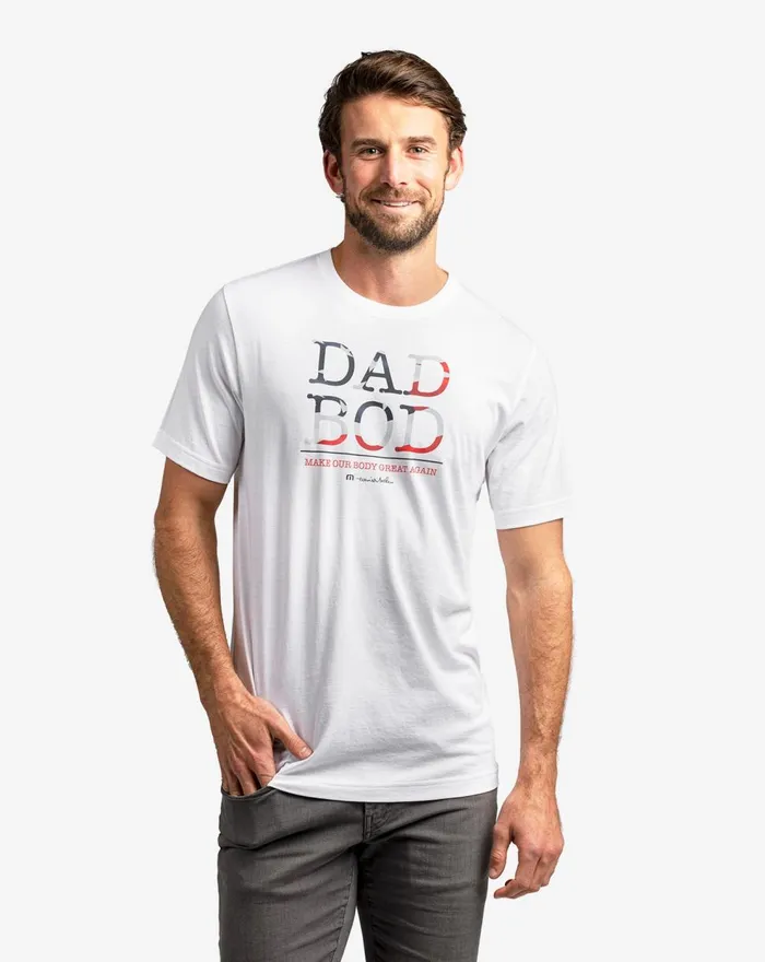Men Tees TravisMathew DAD BOD White