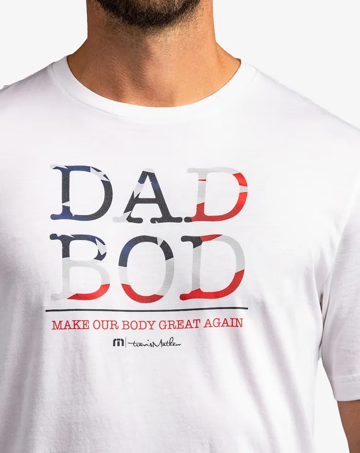 Men Tees TravisMathew DAD BOD White