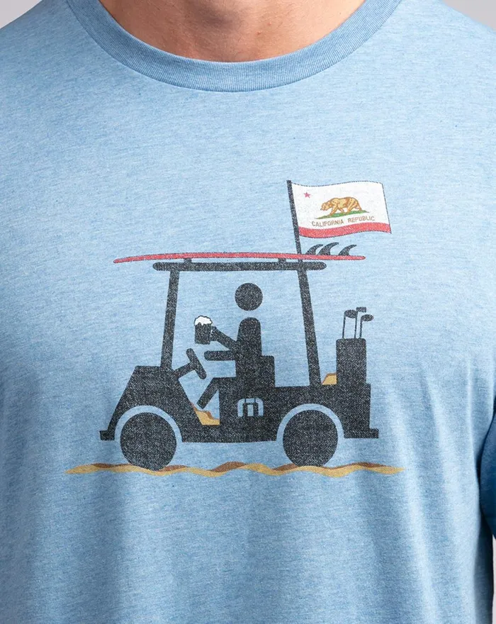 Men Tees TravisMathew EUREKA TEE Heather Blue