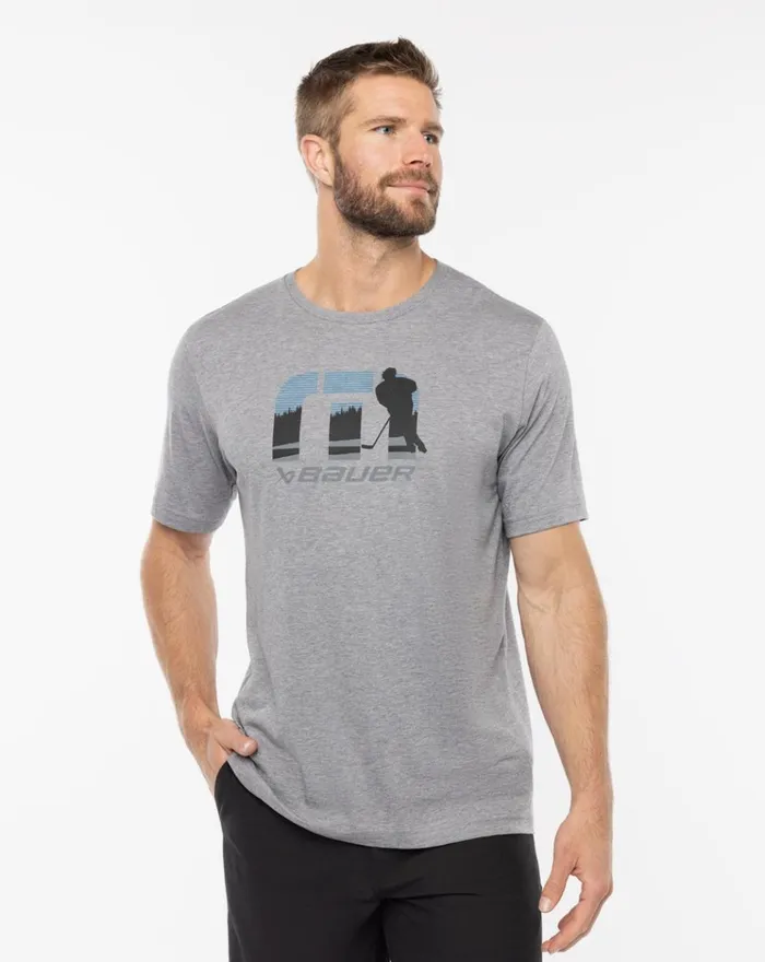 Men Tees TravisMathew GOING FOR A RIP TEE Heather Grey