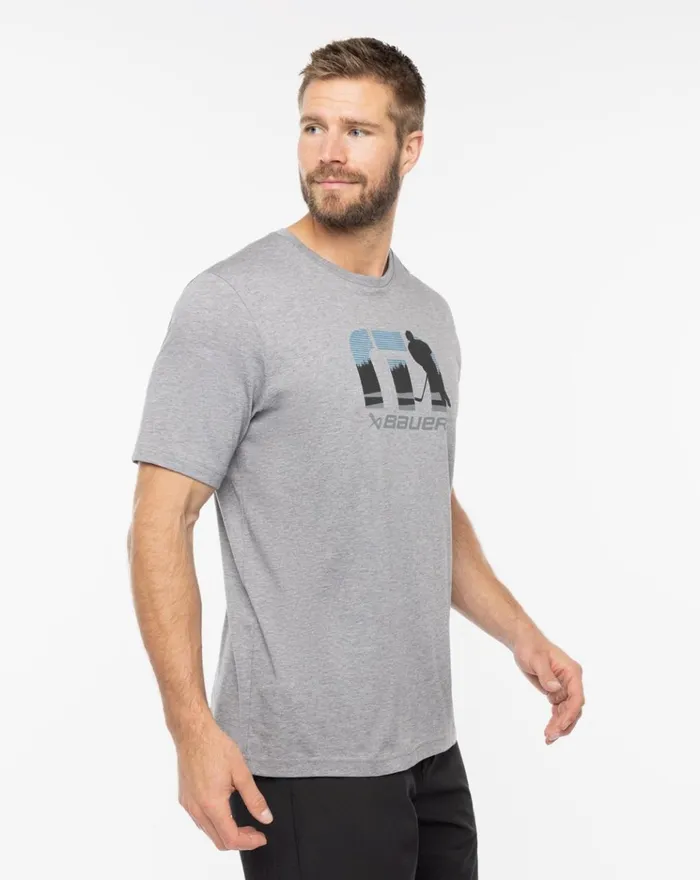 Men Tees TravisMathew GOING FOR A RIP TEE Heather Grey