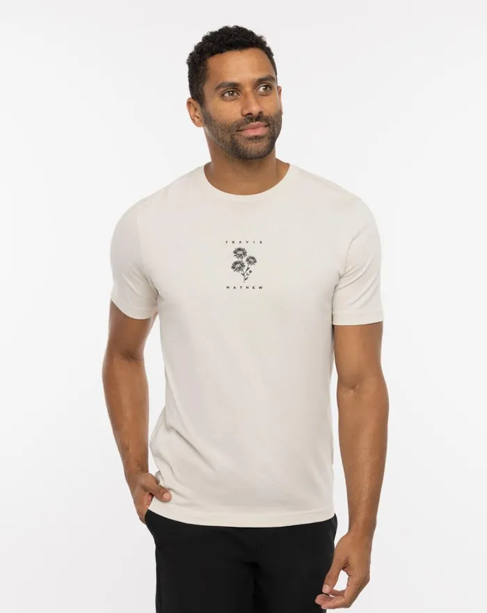 Men Tees TravisMathew HIDDEN PURPOSE TEE Moonbeam