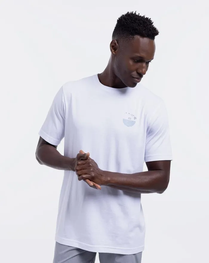 Men Tees TravisMathew HILLTOP TRAIL TEE White