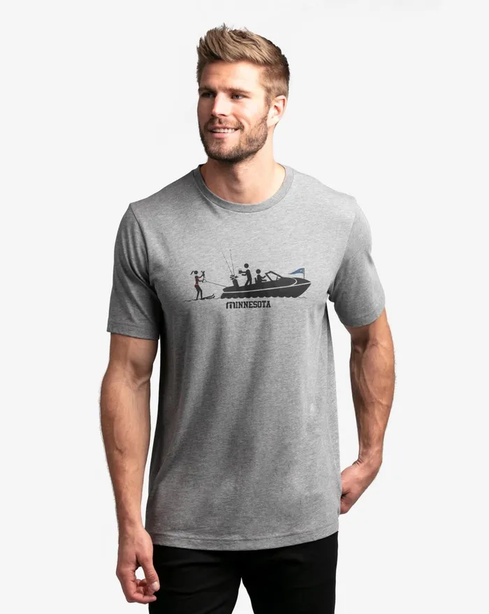 Men Tees TravisMathew JUICY LUCY TEE Heather Grey