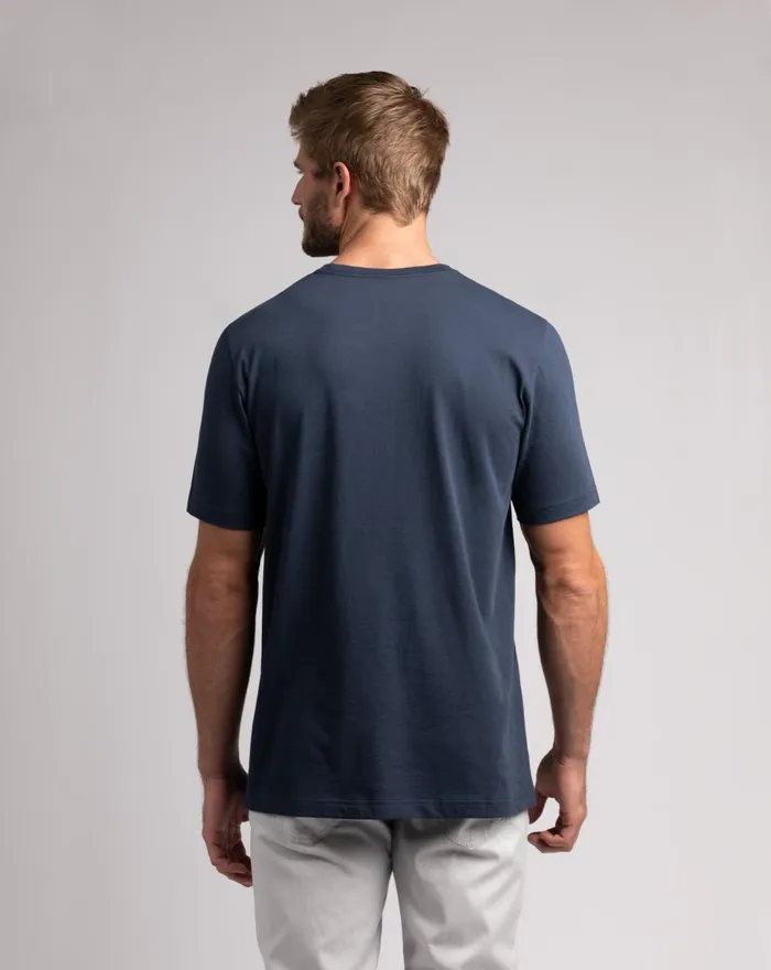 Men Tees TravisMathew LA TO VEGAS TEE Mood Indigo
