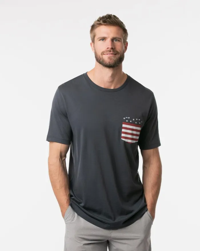 Men Tees TravisMathew PARTY ON TEE Blue Nights