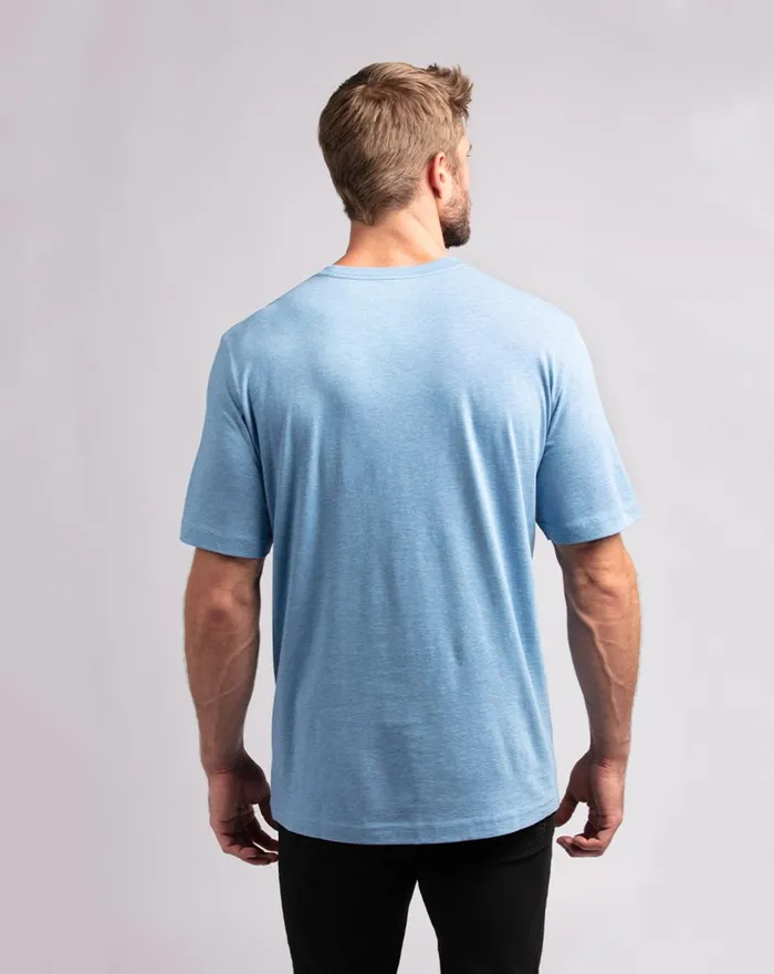 Men Tees TravisMathew PIPELINE DREAMS TEE Heather Blue
