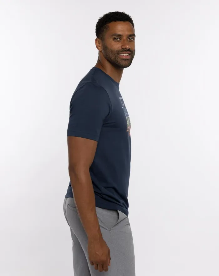 Men Tees TravisMathew RACE YOU TEE Dress Blues Men Tees TravisMathew RACE YOU TEE Dress Blues