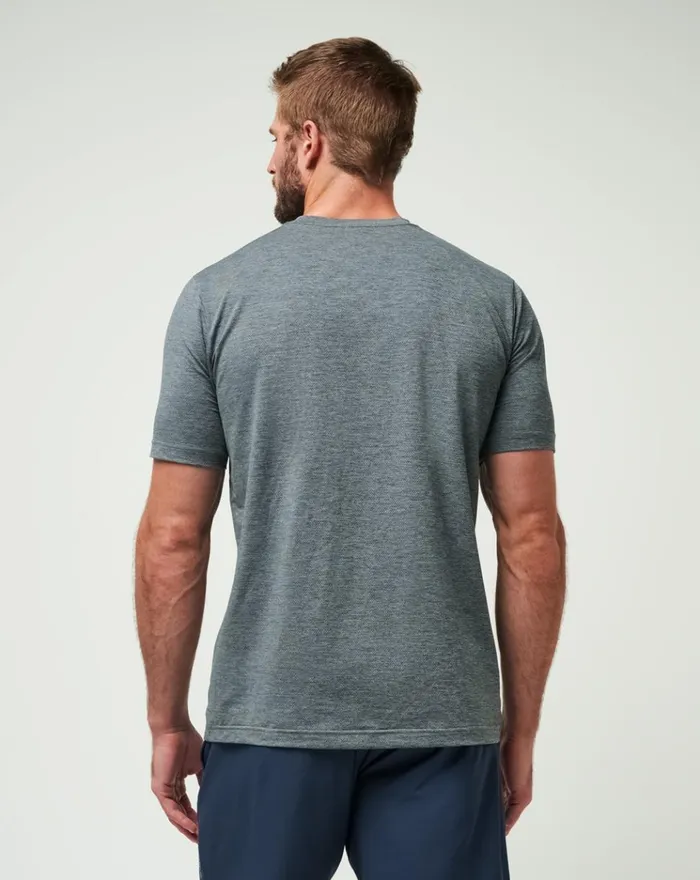 Men Tees TravisMathew SCENIC VISTA ACTIVE TEE Heather Grey