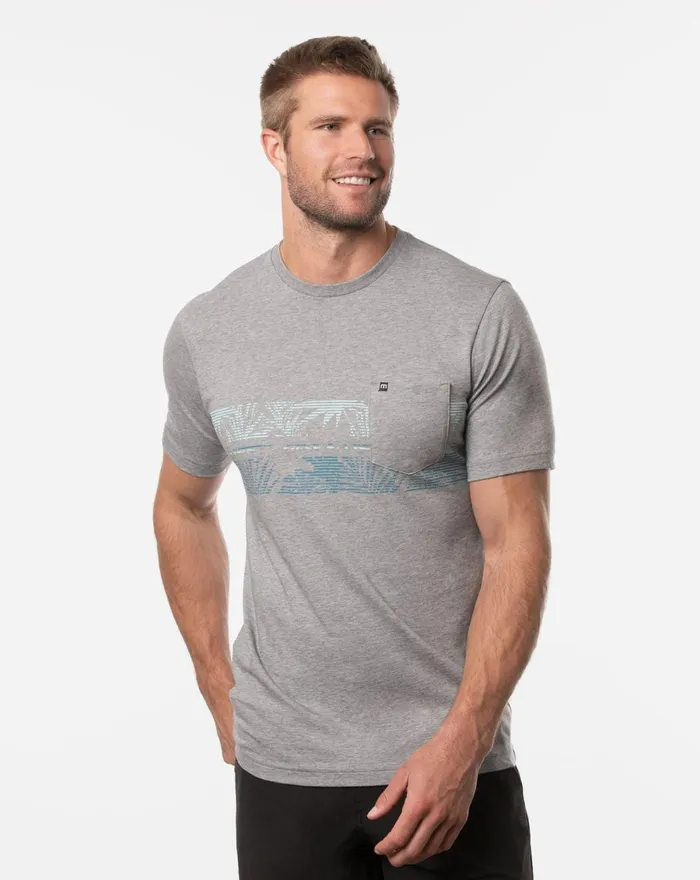 Men Tees TravisMathew SECLUDED SPOT TEE Heather Grey