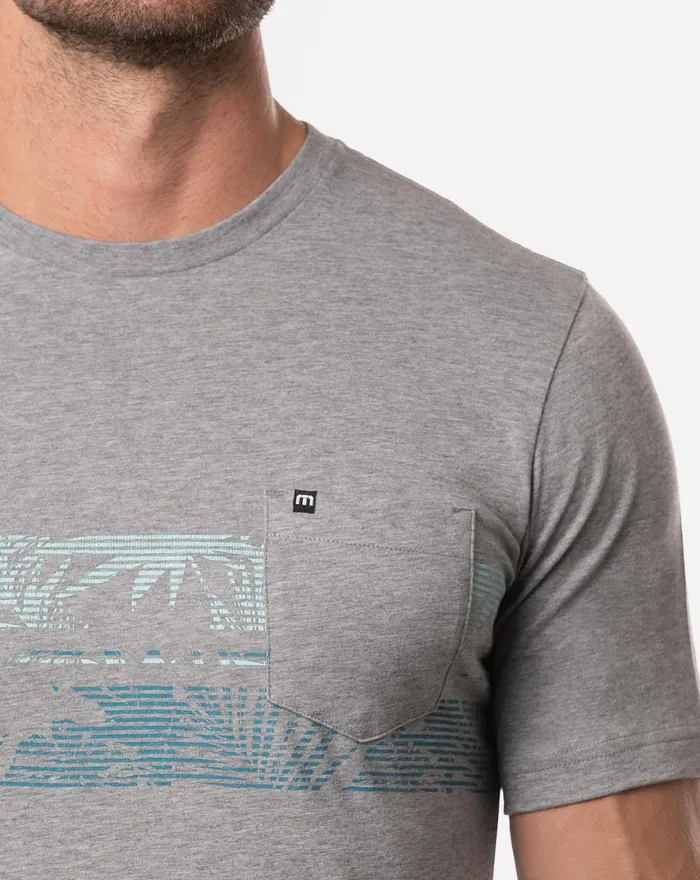 Men Tees TravisMathew SECLUDED SPOT TEE Heather Grey