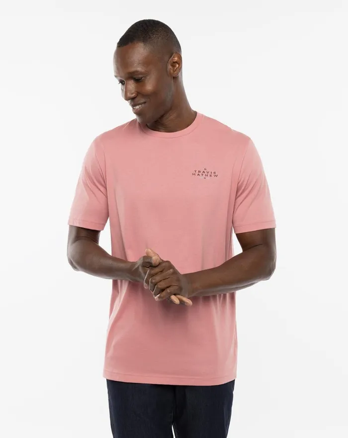 Men Tees TravisMathew SHORE EXCURSION TEE Dusty Rose