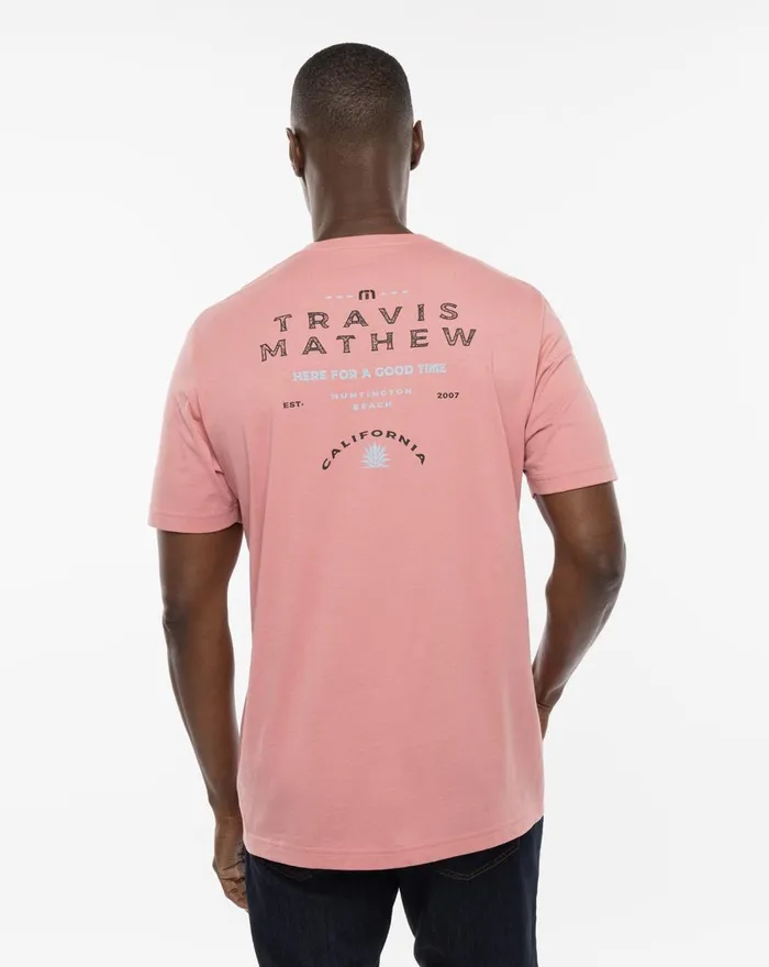 Men Tees TravisMathew SHORE EXCURSION TEE Dusty Rose Men Tees TravisMathew SHORE EXCURSION TEE Dusty Rose