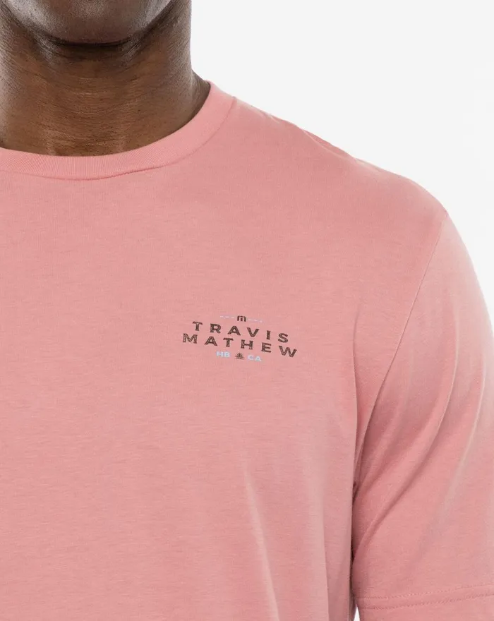Men Tees TravisMathew SHORE EXCURSION TEE Dusty Rose Men Tees TravisMathew SHORE EXCURSION TEE Dusty Rose