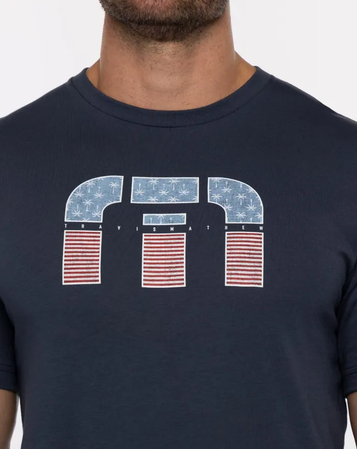 Men Tees TravisMathew SOLAR FLARE TEE Blue Nights