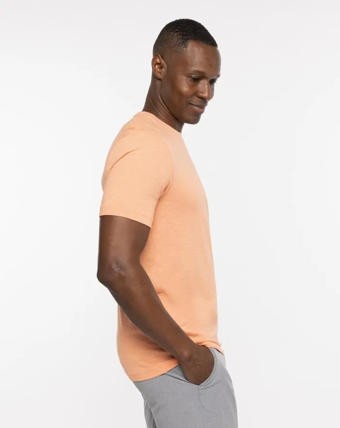 Men Tees TravisMathew SPANISH VILLA TEE Heather Melon Men Tees TravisMathew SPANISH VILLA TEE Heather Melon