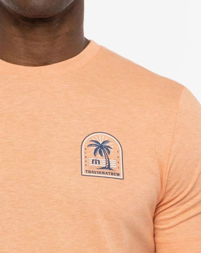 Men Tees TravisMathew SPANISH VILLA TEE Heather Melon Men Tees TravisMathew SPANISH VILLA TEE Heather Melon