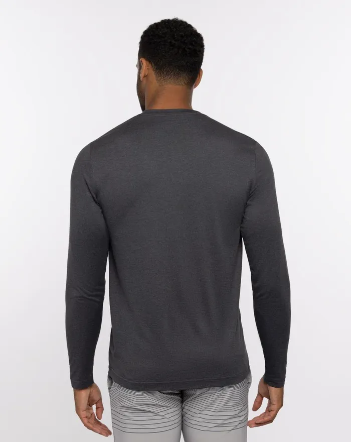 Men Tees TravisMathew TAKE THE CREDIT ACTIVE TEE Heather Dark Grey Men Tees TravisMathew TAKE THE CREDIT ACTIVE TEE Heather Dark Grey