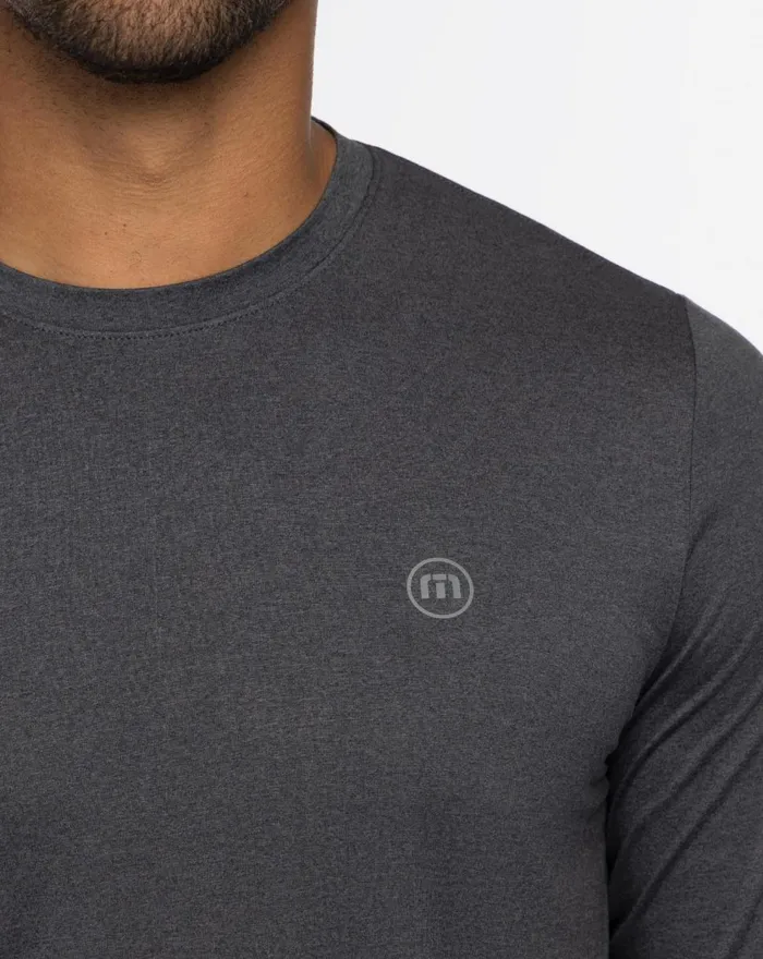 Men Tees TravisMathew TAKE THE CREDIT ACTIVE TEE Heather Dark Grey Men Tees TravisMathew TAKE THE CREDIT ACTIVE TEE Heather Dark Grey