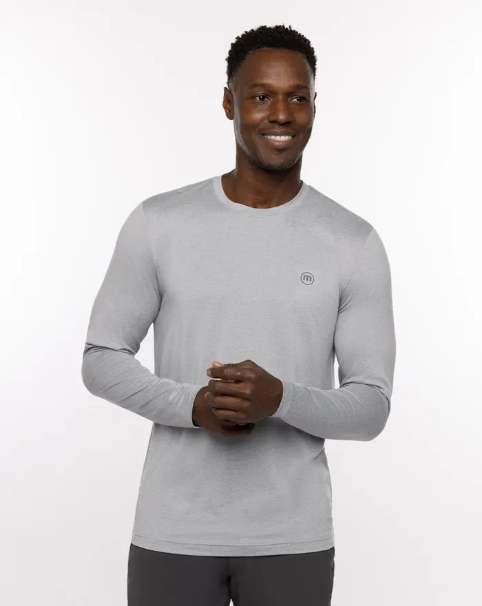 Men Tees TravisMathew TAKE THE CREDIT ACTIVE TEE Heather Light Grey