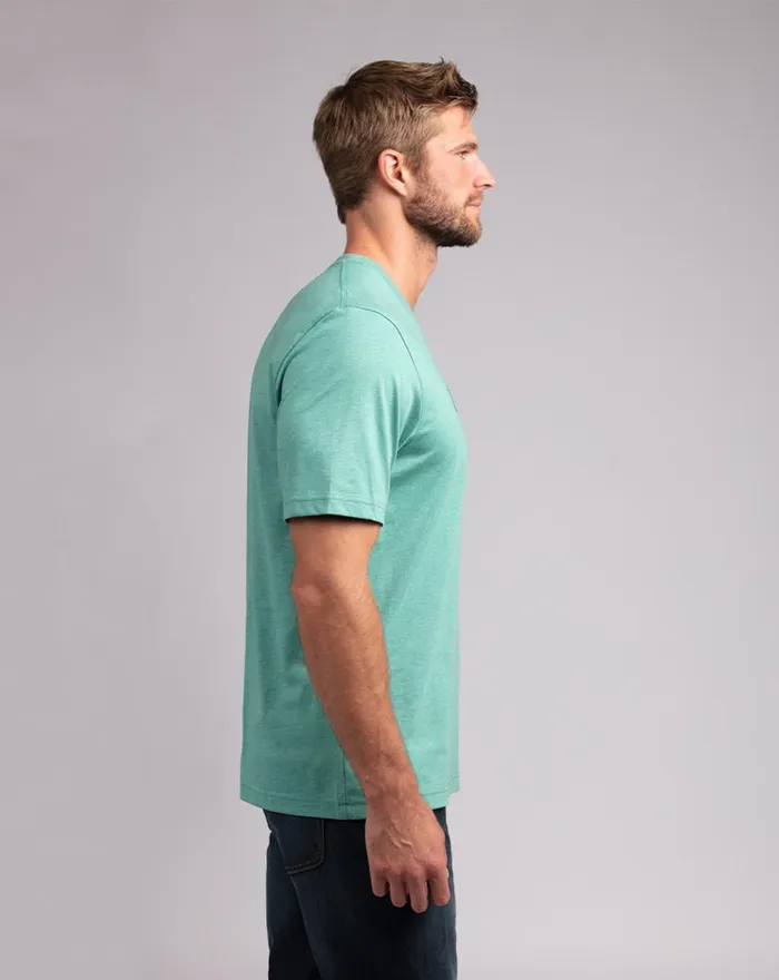 Men Tees TravisMathew THE BIG ISLE TEE Heather Green