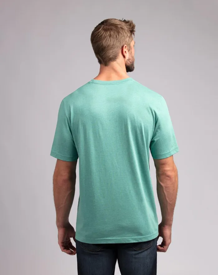 Men Tees TravisMathew THE BIG ISLE TEE Heather Green