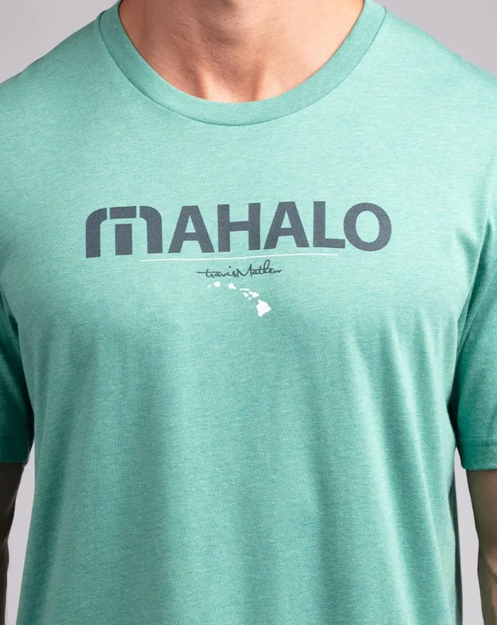 Men Tees TravisMathew THE BIG ISLE TEE Heather Green