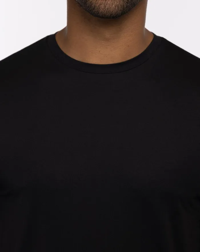Men Tees TravisMathew THE CREW LONG SLEEVE TEE Black Men Tees TravisMathew THE CREW LONG SLEEVE TEE Black