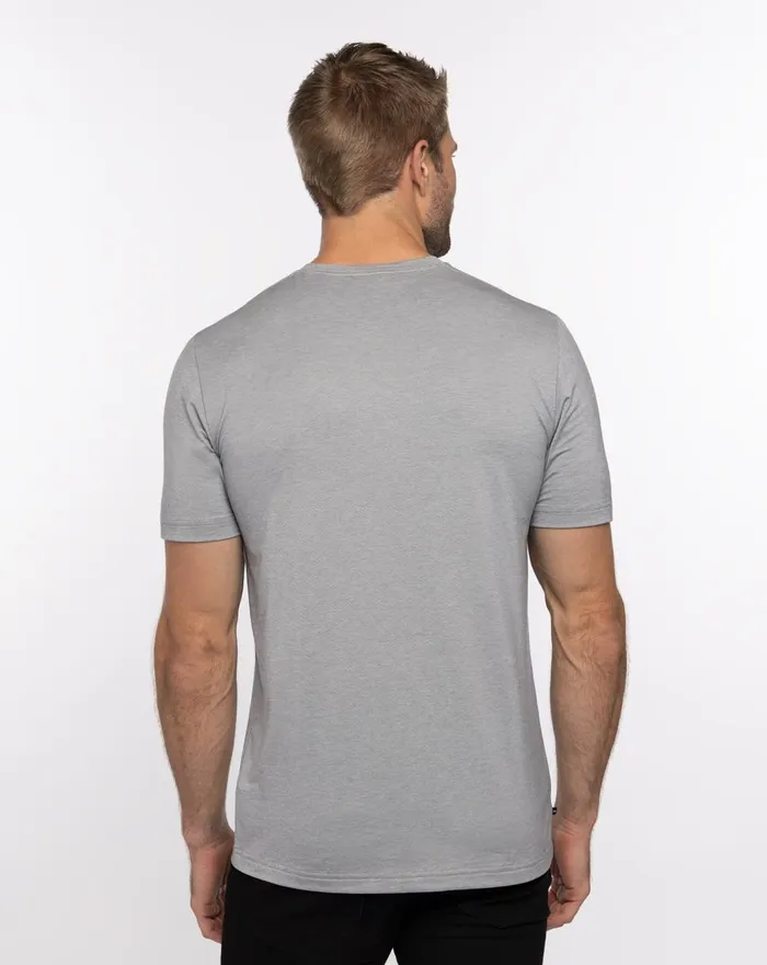 Men Tees TravisMathew THE CREW TEE Heather Medium Grey