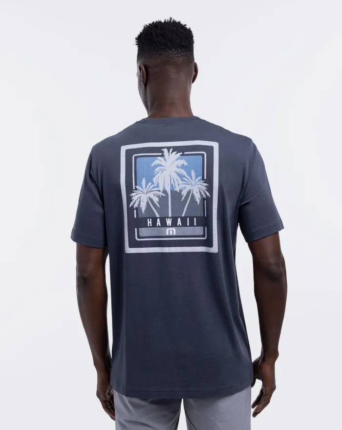Men Tees TravisMathew TURBULENCE TEE Blue Nights Men Tees TravisMathew TURBULENCE TEE Blue Nights