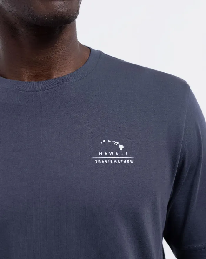 Men Tees TravisMathew TURBULENCE TEE Blue Nights Men Tees TravisMathew TURBULENCE TEE Blue Nights