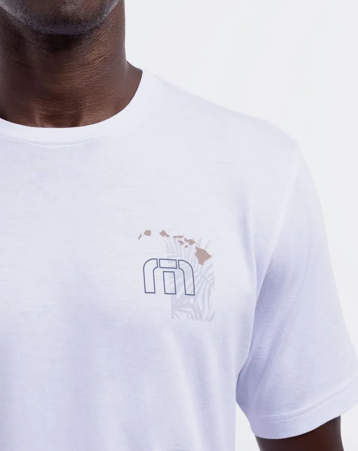 Men Tees TravisMathew UNLEASH TEE White Men Tees TravisMathew UNLEASH TEE White