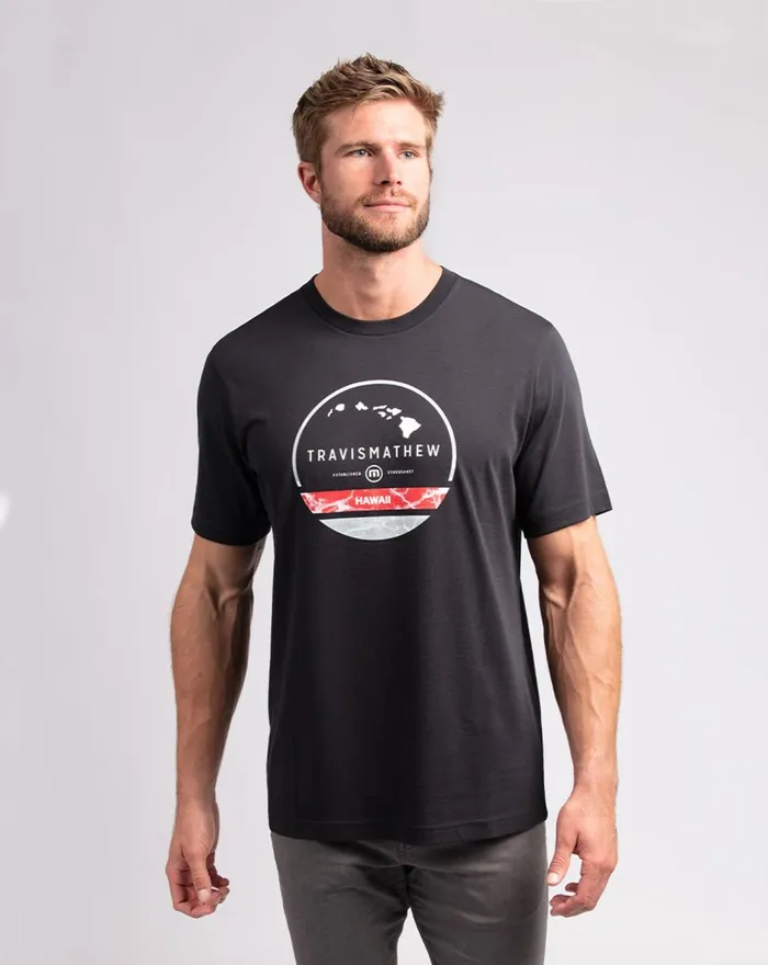 Men Tees TravisMathew VOLCANO TEE Black
