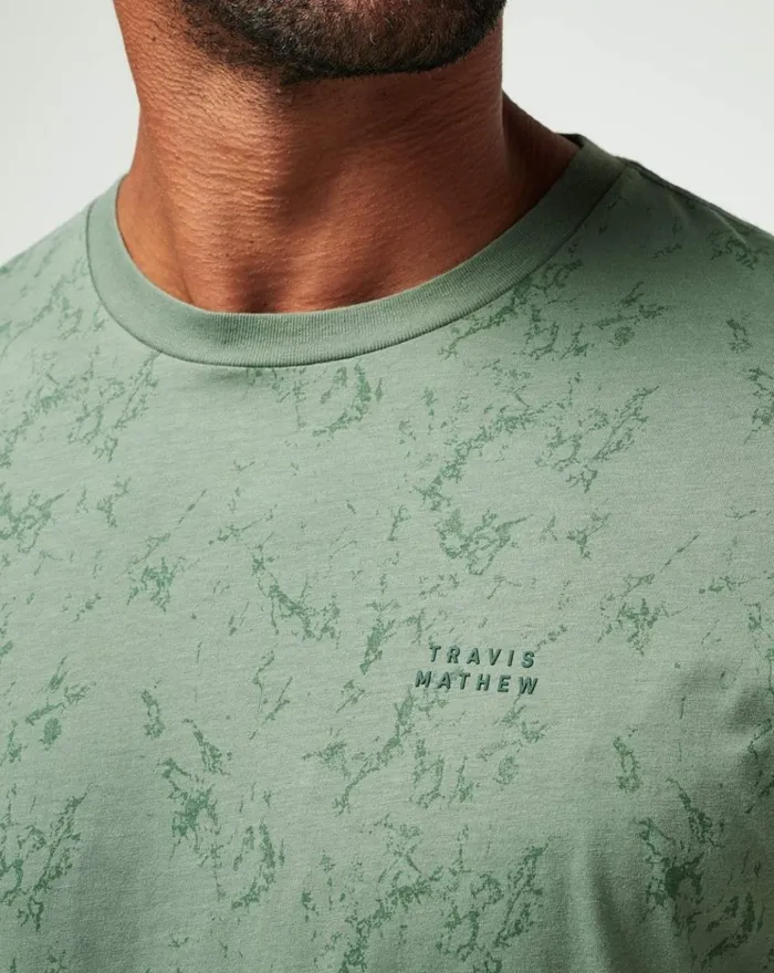 Men Tees TravisMathew WARMER TIDES TEE Laurel Men Tees TravisMathew WARMER TIDES TEE Laurel