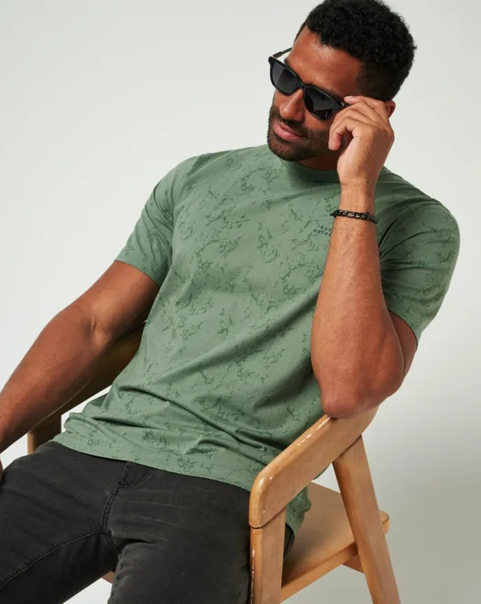 Men Tees TravisMathew WARMER TIDES TEE Laurel Men Tees TravisMathew WARMER TIDES TEE Laurel