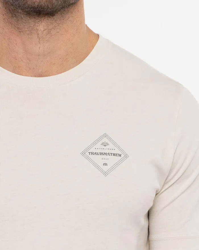 Men Tees TravisMathew WASTING TIME TEE Moonbeam Men Tees TravisMathew WASTING TIME TEE Moonbeam