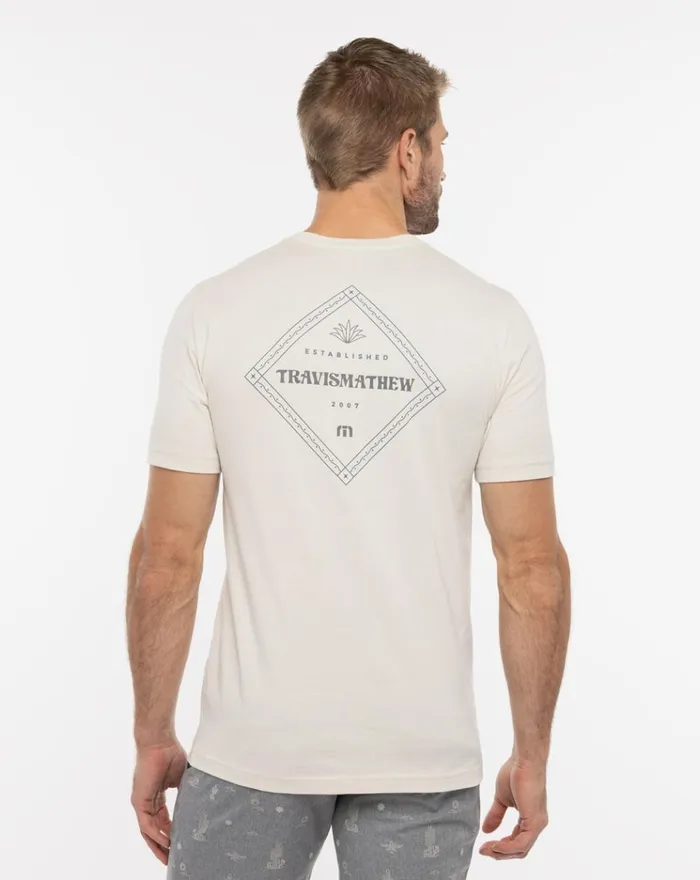 Men Tees TravisMathew WASTING TIME TEE Moonbeam Men Tees TravisMathew WASTING TIME TEE Moonbeam