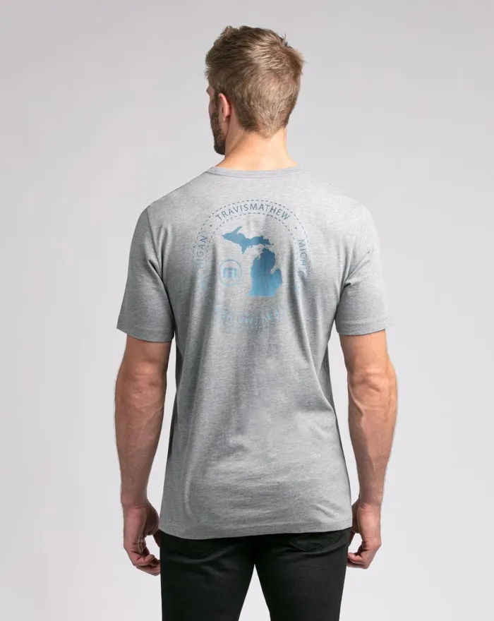 Men Tees TravisMathew YOOPER TEE Heather Grey
