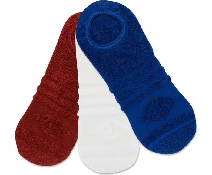 Men Terry Cloth Low Show 3Pack Sock New Navy Sperry Socks and Liners