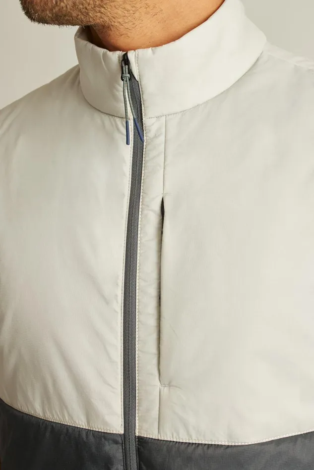 Men Vests Bonobos The Lightweight Hybrid Vest Lava Smoke Dark Grey And Lunar Rock Grey