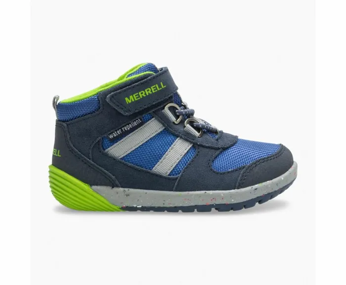 MERRELL Boots Kids Bare Steps Ridge Jr Hiker Navygreen