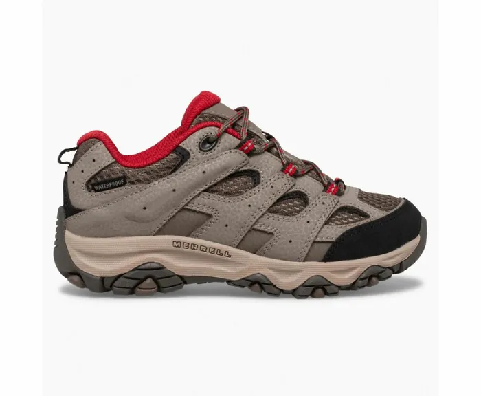 MERRELL Boots Kids Moab 3 Low Lace Waterproof Sneaker Boulder Red