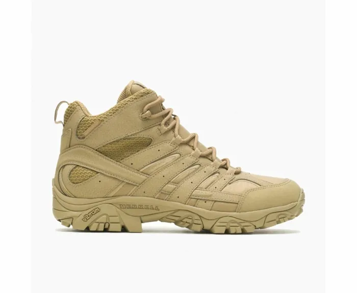 MERRELL Boots Men Moab 2 Mid Tactical Waterproof Boot Wide Width Coyote